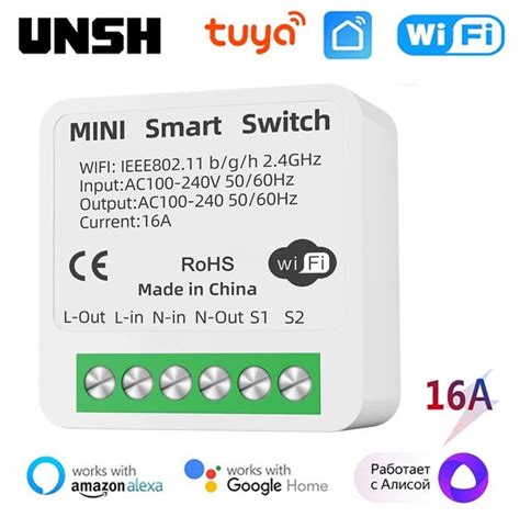 Tuya Wifi Smart Switch Contr Le Bidirectionnel Mini Disjoncteur