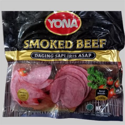 Jual B Yona Smoked Beef Daging Sapi Iris Asap 500 Gram Shopee Indonesia