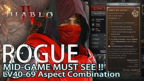 D Rogue Mid Game Best Aspects Word Of Hakan Diablo Twisting