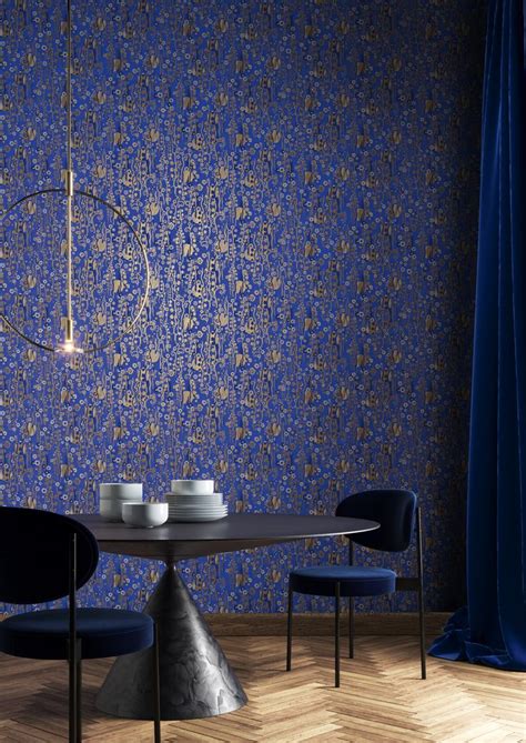 Blue Wallcovering Khr Ma By Masureel Wall Texture Design Wall