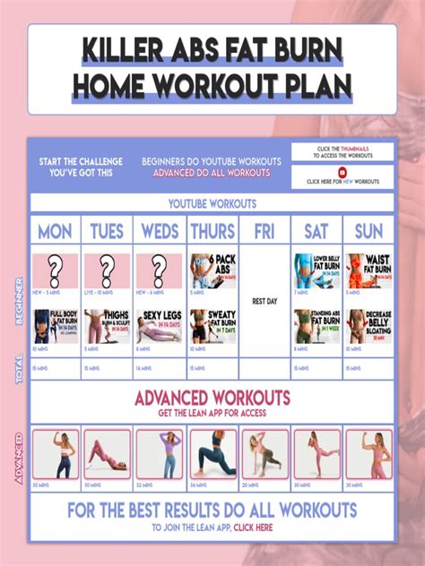 1 - 31 Oct - Killer Abs Fat Burn Free Workout Plan - Lilly Sabri V2 | PDF