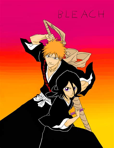 Ichigo And Rukia By Silverwolf12 On Deviantart