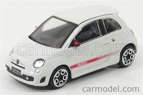 Burago Scale Fiat Abarth Tetto Bianco White