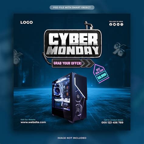 Free PSD Cyber Monday Sale Social Media Post Design Template