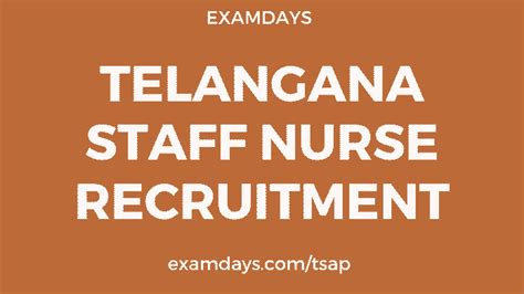 Telangana Staff Nurse Recruitment 2021 Exam Date Apply Tspsc Gov In