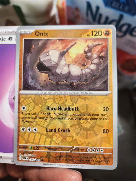 Onix Reverse Holo Ungraded Pokemon Paradox Rift