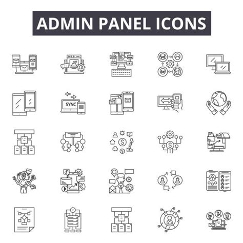 Admin Panel Icons Illustrations, Royalty-Free Vector Graphics & Clip ...