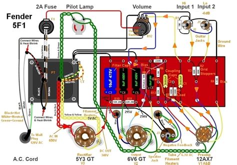 Guitar Circuit Diagram Tube Fender Guitar Schematics