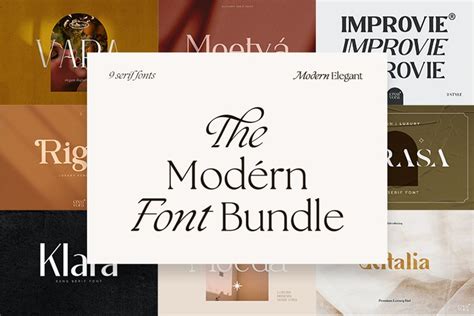 The Modern Font Bundle Procreate Fonts Canva Fonts Etsy Canada