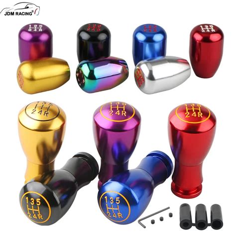 Aluminum Shifter Knob Weighted 5 Speed Ball Shape Car Gear Shift Knobs Universal Manual