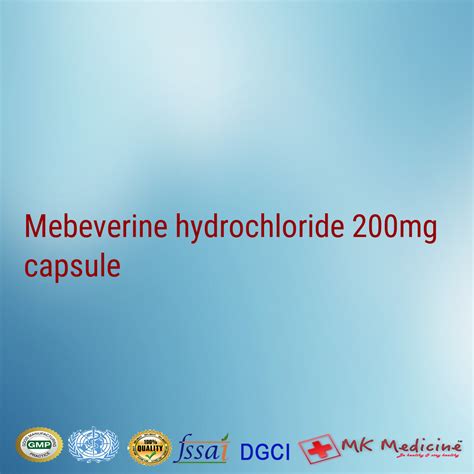 Mebeverine Hydrochloride 200mg Capsule For Pcd Franchise