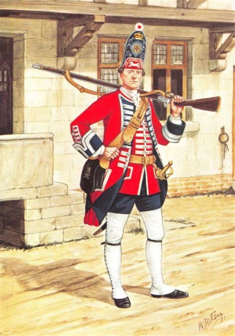 Military Art Postcard The Grenadier Guards First Foot Guards 1751 8 1