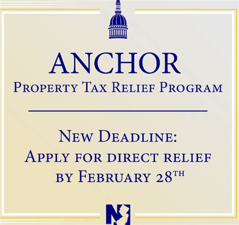 NJ Anchor Property Tax Rebate Deadline is Today - TomsRiver.org