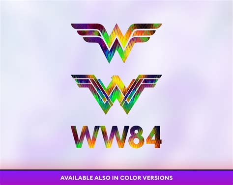 Wonder Woman Inspiration Svg WW84 Vector Inspired Logo Digital File ...