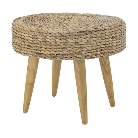 Tabouret Rond En Jacinthe D Eau Naturelle 60 Cm Dis Bloomingville