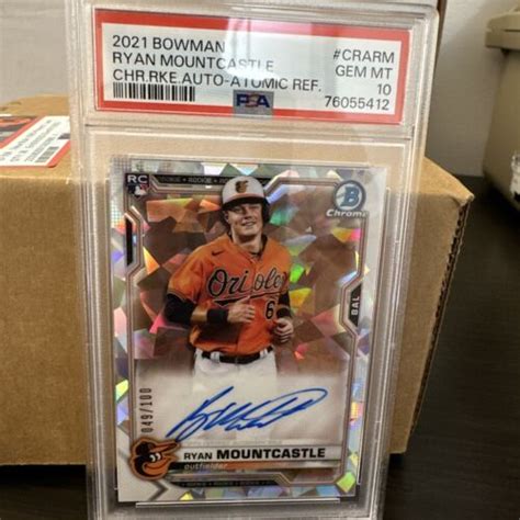 Bowman Chrome Ryan Mountcastle Rc Auto Atomic Psa