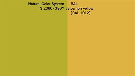 Natural Color System S G Y Vs Ral Lemon Yellow Ral Side By