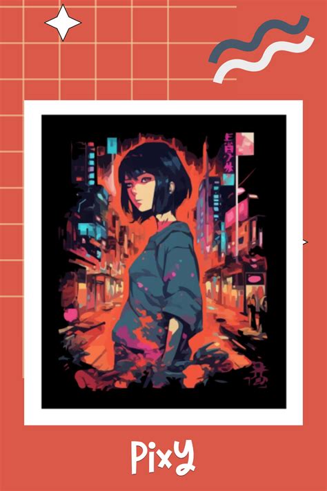 Cyberpunk Anime Aesthetic In Tokyo Japan Posters