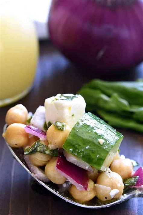 Chickpea Cucumber Feta Salad Lemon Tree Dwelling