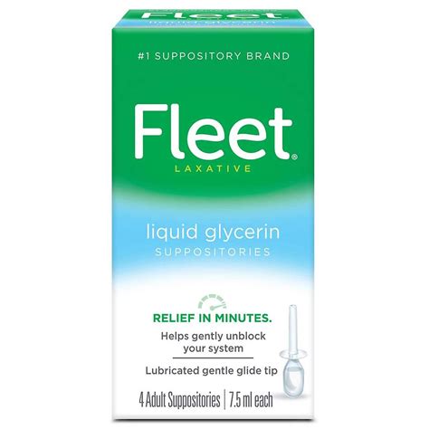 Fleet Liquid Glycerin Laxative Suppositories 4 Pack Walgreens