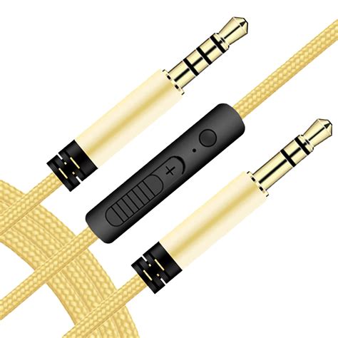 Leadrop Audio Cable Gold Plated Volume Control 3 5mm To 3 5mm Male To