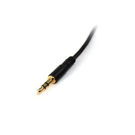 Mm Stereo Audio Cable Ft Slim Connector Molding Startech