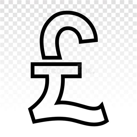 Pound Currency Sign Or British Pound Sterling Symbol On A Transparent