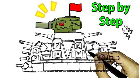 Cara Menggambar Tank Kartun Kb 44m Armor Homeanimations Part 5 Step By Step Youtube