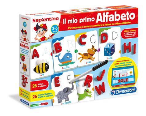 IL MIO PRIMO ALFABETO CLEMENTONI GIOCHI DA TAVOLO Linee