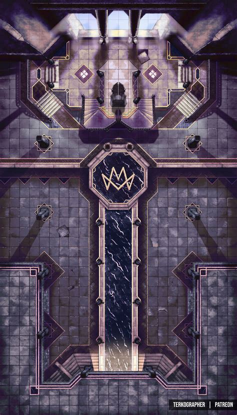 Dnd Battlemap Throne Room By Terkontar On Deviantart