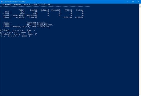 윈도우 포럼 질문과 답변 PowerShell ROBOCOPY with progress bar Total