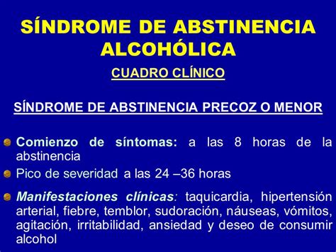 Síntomas De Abstinencia De Alcohol