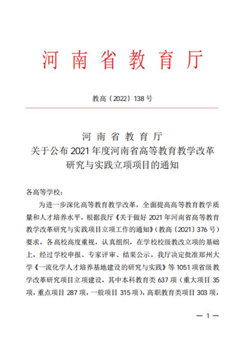 喜报！我校20项省级高等教育教学改革研究与实践项目获批立项 教务处