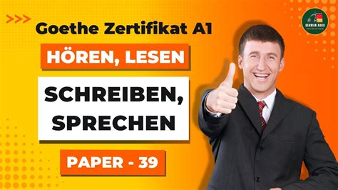 Start Deutsch A Exam Test Paper H Ren Lesen Schreiben