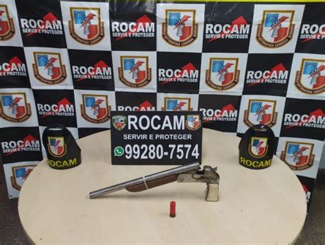 Policiais Militares Da Rocam Det M Suspeito Arma Caseira E Ve Culo