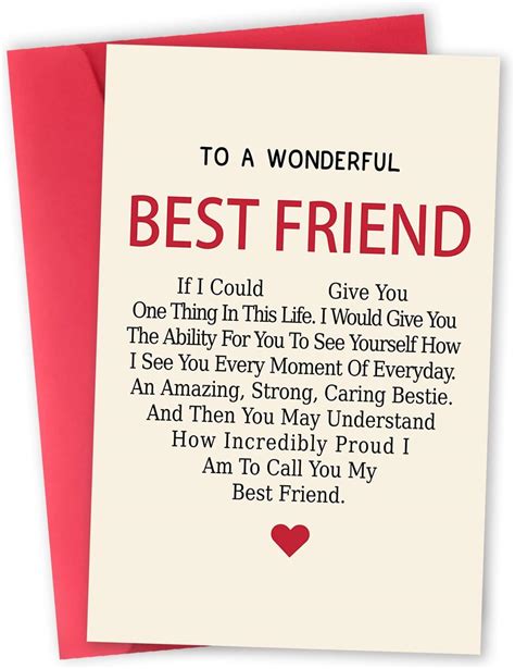 Mmuue Lovely Bestie Birthday Card Heartfelt Birthday Card For Best Friend Best