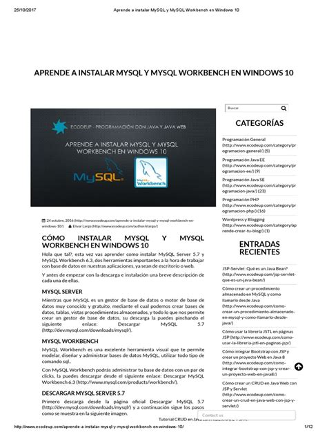 Guía Paso A Paso Para Instalar Mysql Y Mysql Workbench En Windows 10