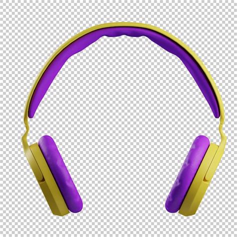 Render D De Auriculares Coloridos Psd Archivo Psd Premium