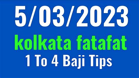 5 03 2023 Kolkata Fatafat Ll Kolkata Fatafat Ghosh Babu Tips L Fatafat