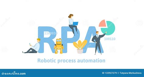 RPA Robotic Process Automatisation Concept With Keywords Letters And