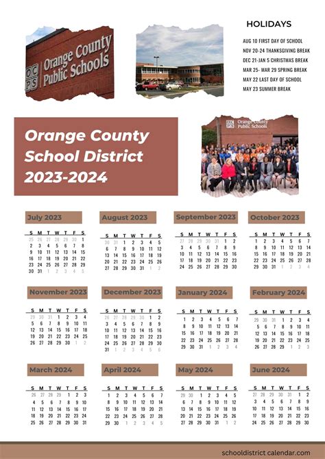 Orange County School District Calendar Holidays 2023-2024