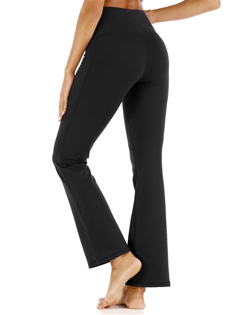 Avamo Women S Bootcut High Waistband Yoga Pants With Pockets Moisture Wicking Gym Fitness