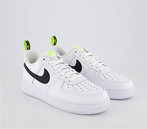 Nike Air Force 1 07 Trainers White Black Volt Mens Trainers