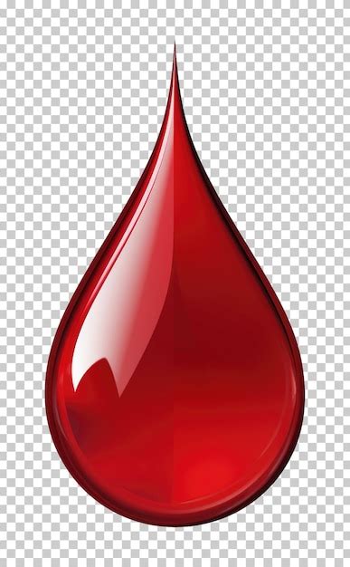 Premium PSD Blood Drop Isolated On Transparent Background