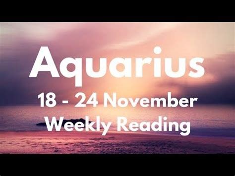 AQUARIUS UNEXPECTED BLESSING NOVEMBER 18th 24th YouTube Spirit