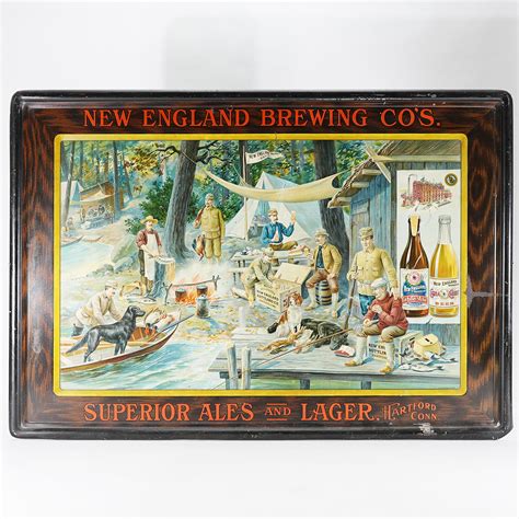 Lot Detail New England Brewing Superior Ales Self Framed Pre Proh Tin Litho Spectacular