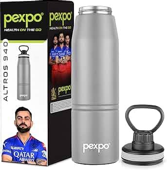 Pexpo Altros Pro Stainless Steel Hot Cold Vacuum Insulated Flask 940ml Grey Leak Proof