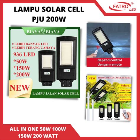 Jual Fatro Lampu Pju Solar W Lampu Jalan Solar Led Tenaga Matahari