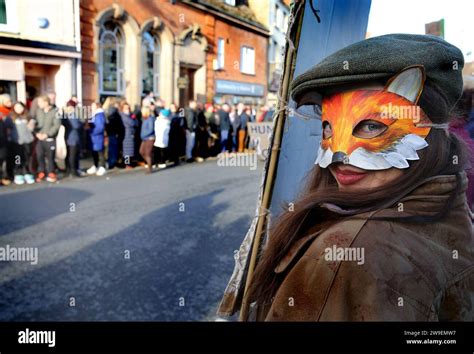 Bungay Suffolk Reino Unido De Diciembre De Un Manifestante