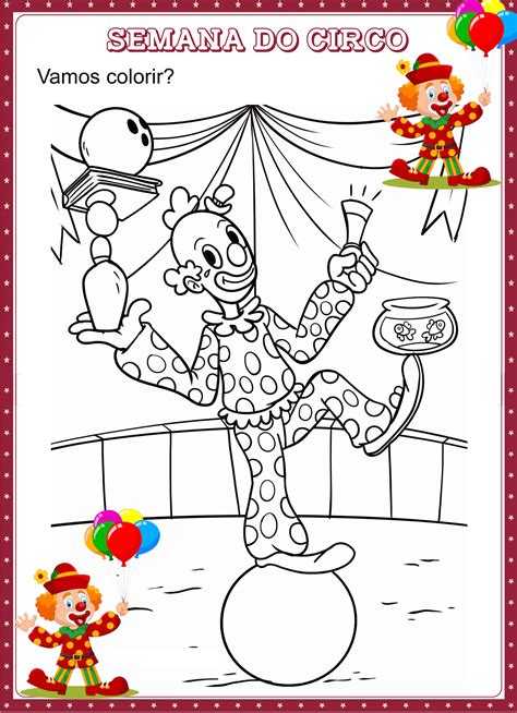 Desenhos Dia Do Circo Para Colorir Cantinho Do Eva